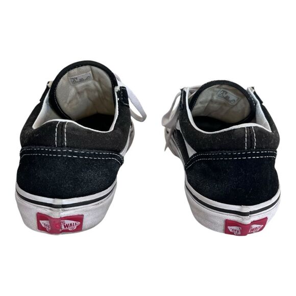 Vans | Old Skool Black and White Canvas Suede low tops sneakers size 3.5 kids - Picture 5 of 8